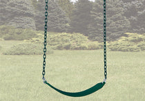 Green belt swing seat with heavy-duty chains