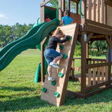 skyfort wooden swing set with tube