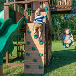 skyfort wooden swing set with tube