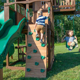 skyfort wooden swing set with tube