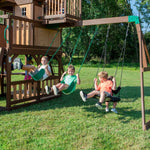 skyfort wooden swing set with tube