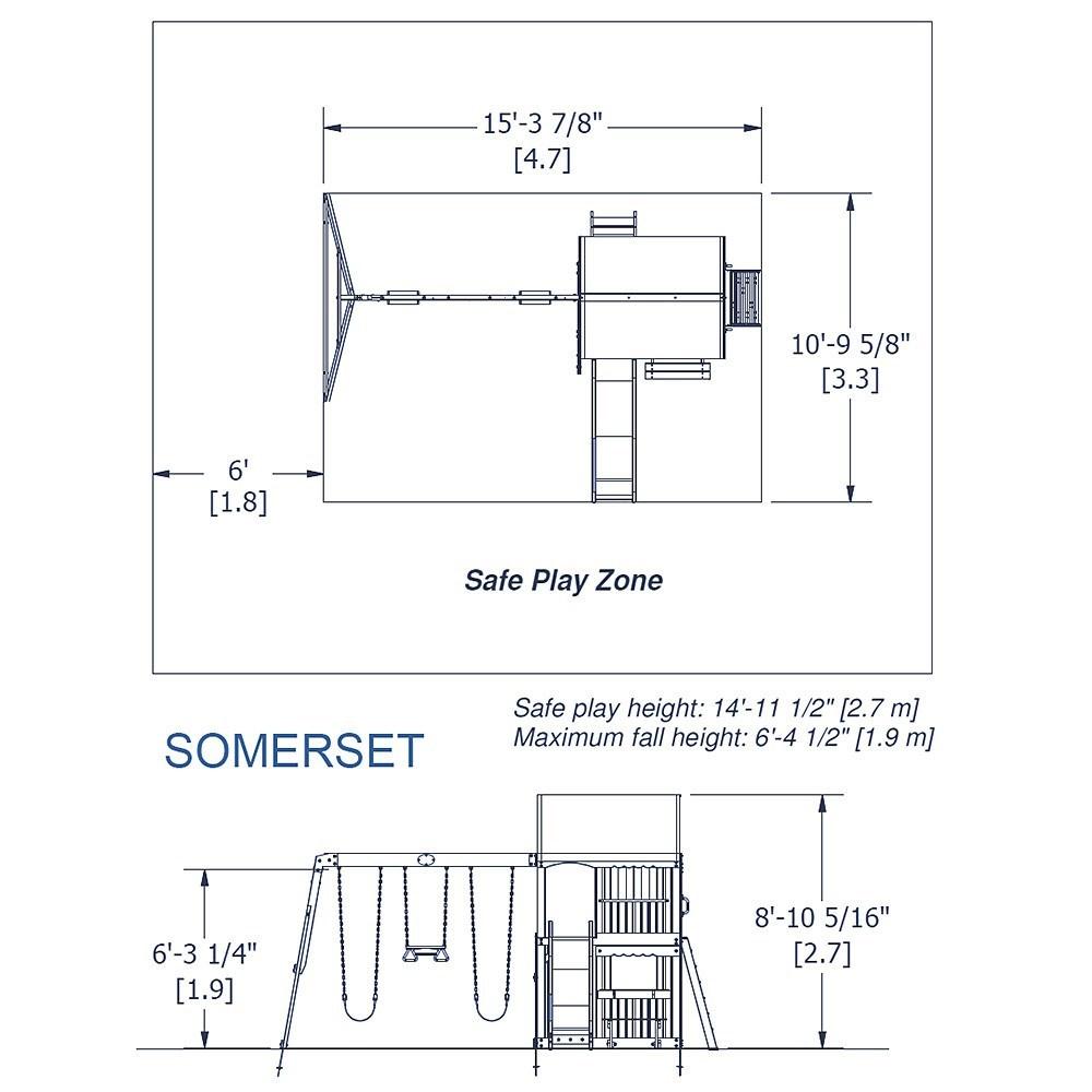 somerset wooden swing set